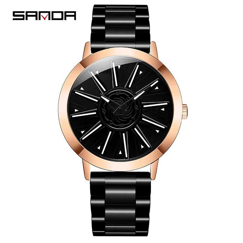 

SANDA reloj hombre new men's quartz watch men fashion simple watch rotating dial watch men's casual watch gift relogio masculino