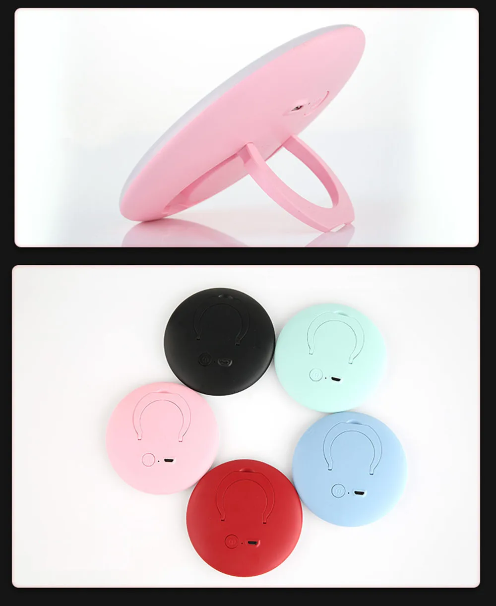 Can Be Put In Handbag Mini Rechargeable Portable Lamp LED Makeup Mirror Travel Vanity Looking Glass Light Fill Light