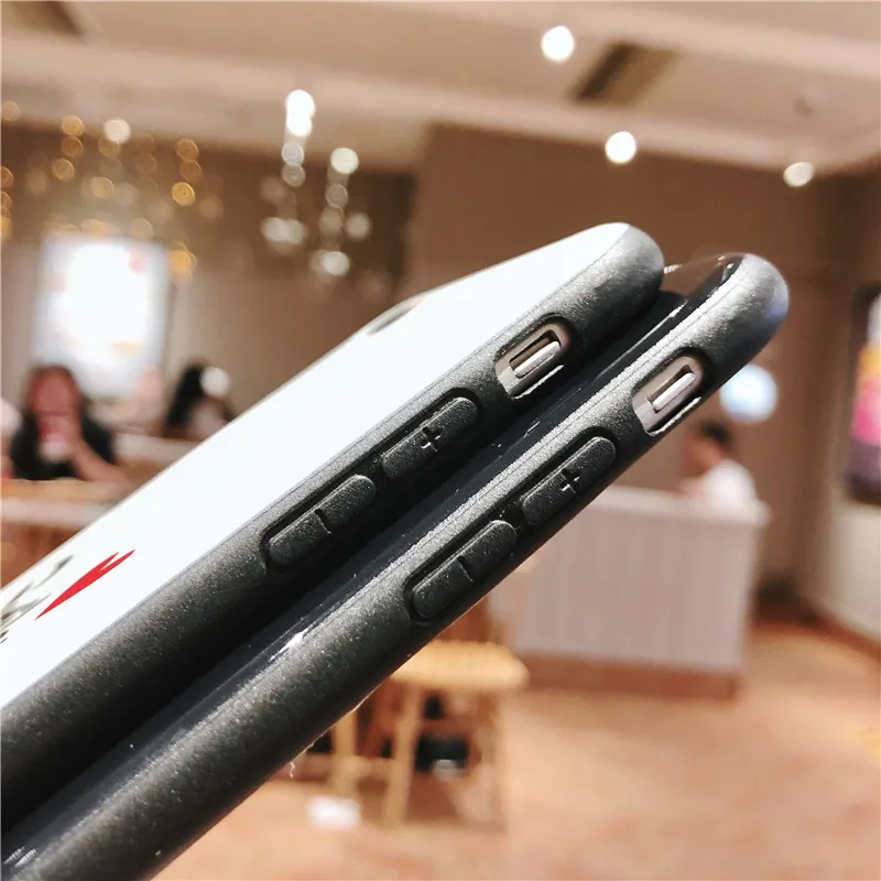 Корпус iphoneX 6 6s 7 8 Plus XR XS Max жесткий чехол со смайликом стеклянный зеркальный корпус