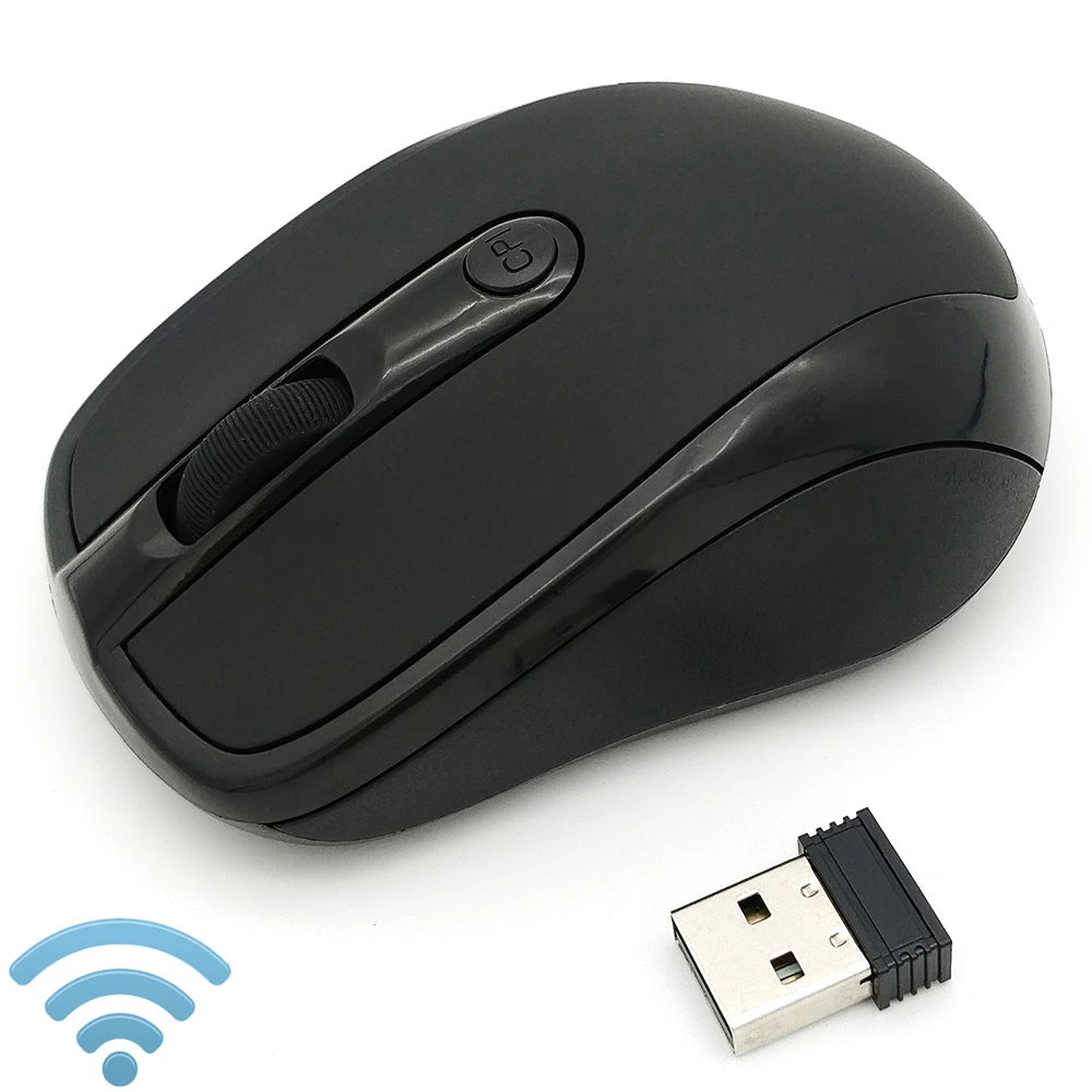 USB Wireless Mouse 2000DPI Adjustable Receiver Optical Computer 2.4GHz Ergonomic for Laptop PC
