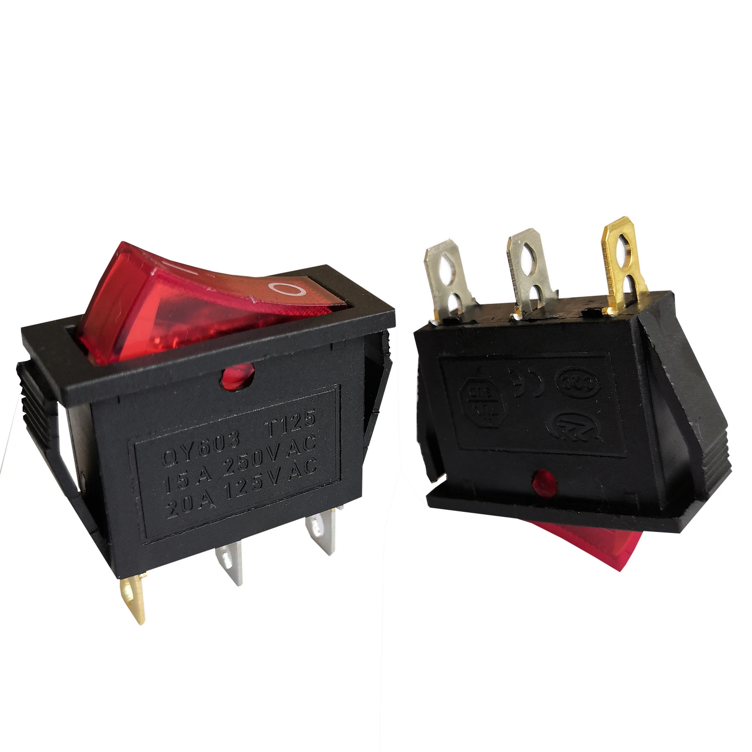 Qy603 20a 125v 15a 250 12v 3ピンロッカープッシュボタンスイッチマイクロスイッチミシン部品交換580c1 198 1パック Switches Aliexpress