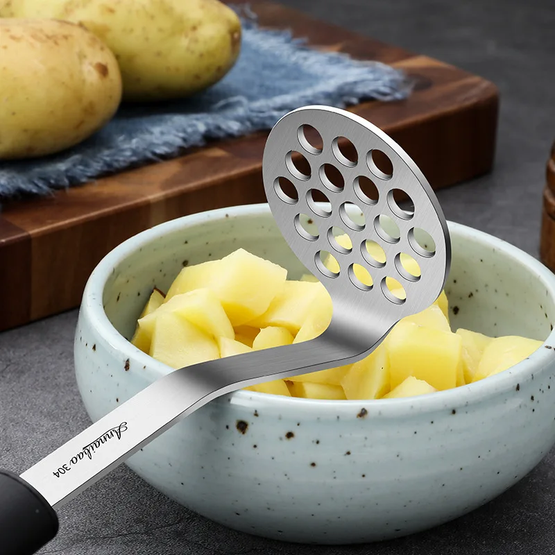 

Kitchen Accessories 1pcs Stainless Steel Kitchen Gadget Potato Masher Press Cooking Tool Press Crusher for Fruits Vegetables