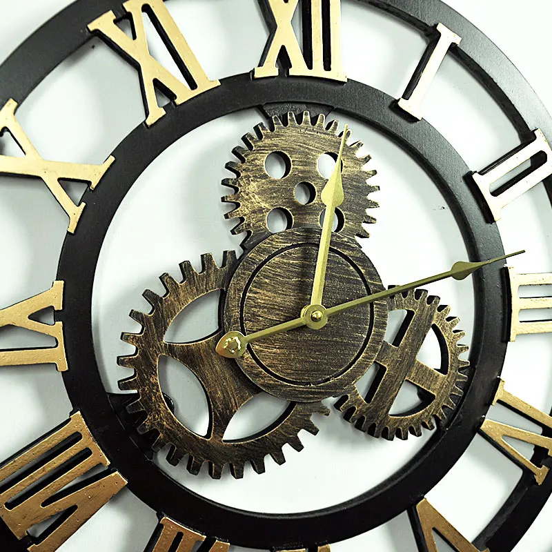 Vintage Creative Wall Clock Brief Design Wood Silent Stylish Wall Clock Vogue Wandklokken Living Room Art Decor Hot SS60WC