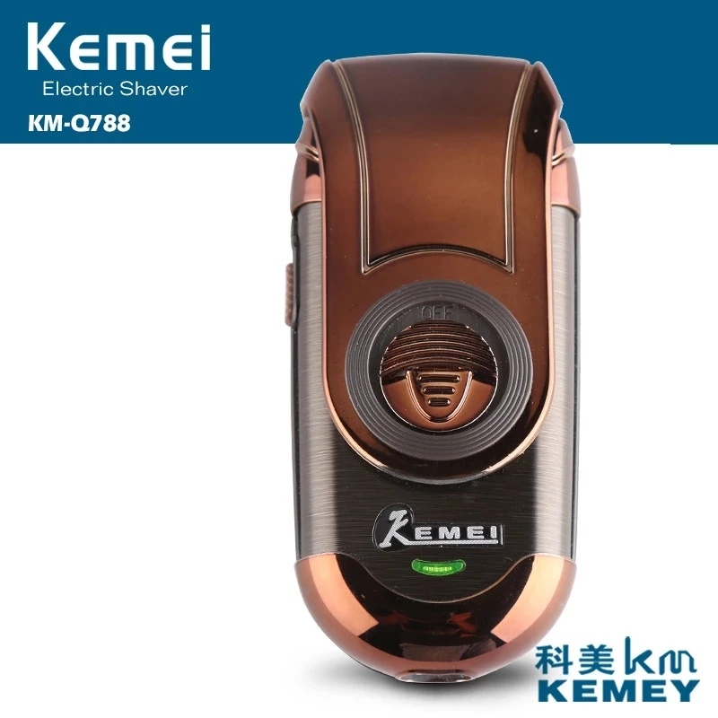 Kemei Q788 портативный электробритва 3D двойной плавающий триммер для бороды Мужская