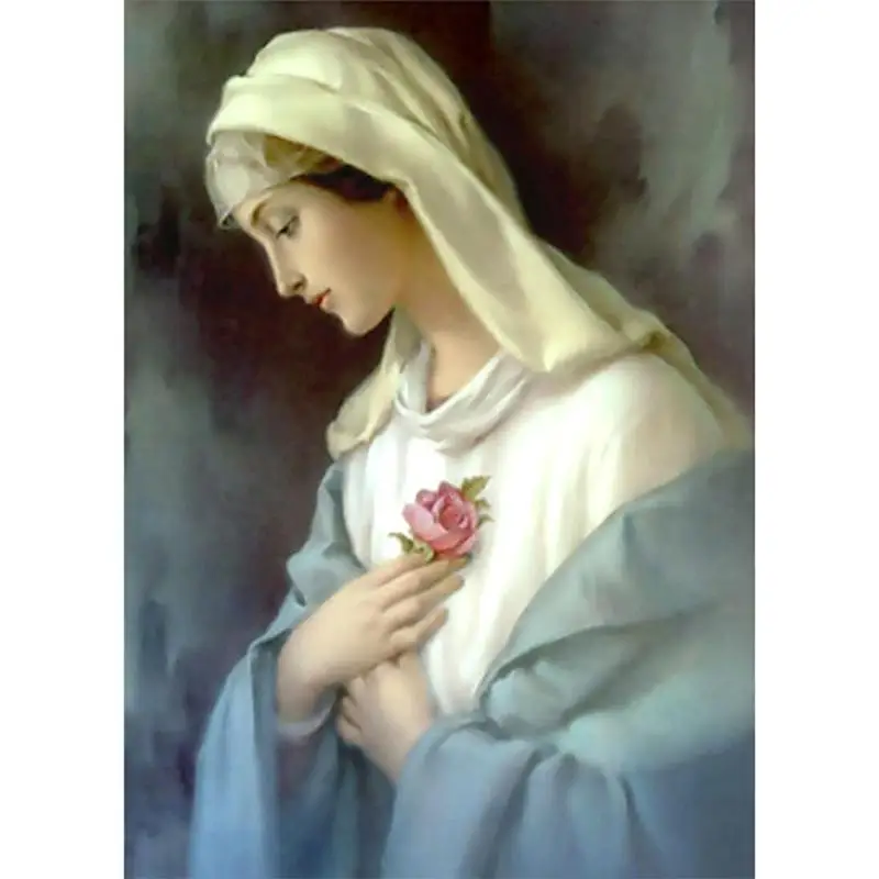 

DIY Rhinestone Embroidery Virgin Mary Diamond Painting Inlaid Paintings Kit