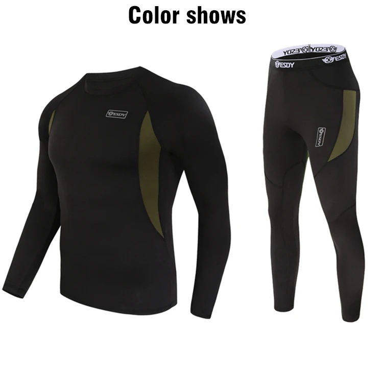 1 2017 New Winter Fleece Cycling Base Layer Set Men Sports Compression Thermal Underwear Ropa Ciclismo Bicycle Clothes Long Johns (6)