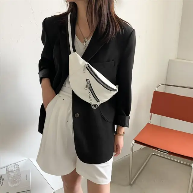 Waist Bags for Women Luxury Designer Brand Handbag Female Shopper Shoulder Purse Belt Banana Wallet Fanny Pack 2022 New Trend white 1