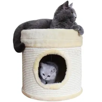 

Small cat climbing frame with cat nest outlet cat tree cat toy cat scratching post wear-resistant sisal grab board cat frame cat