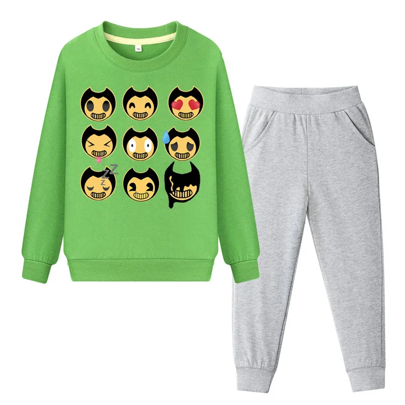 

Baby 3D Printed Crew Neck Hoodie Suit Children Pure Cotton Long Sleeve Bendy Hoodie Sweatpants Two-Piece Set New Products