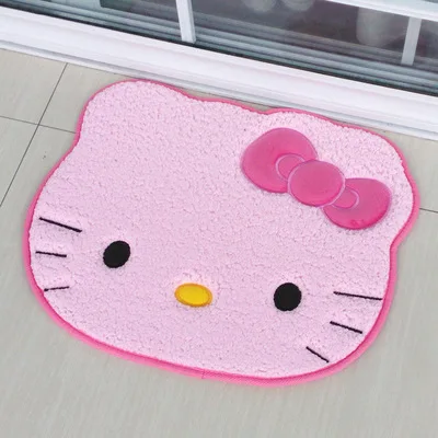 pink Милый креативный мультяшный коврик для дома и комнаты, коврик для спальни, двери ванной комнаты, домашний абсорбирующий нескользящий вельветовый коврик для дома, украшение для дома - Цвет: pink