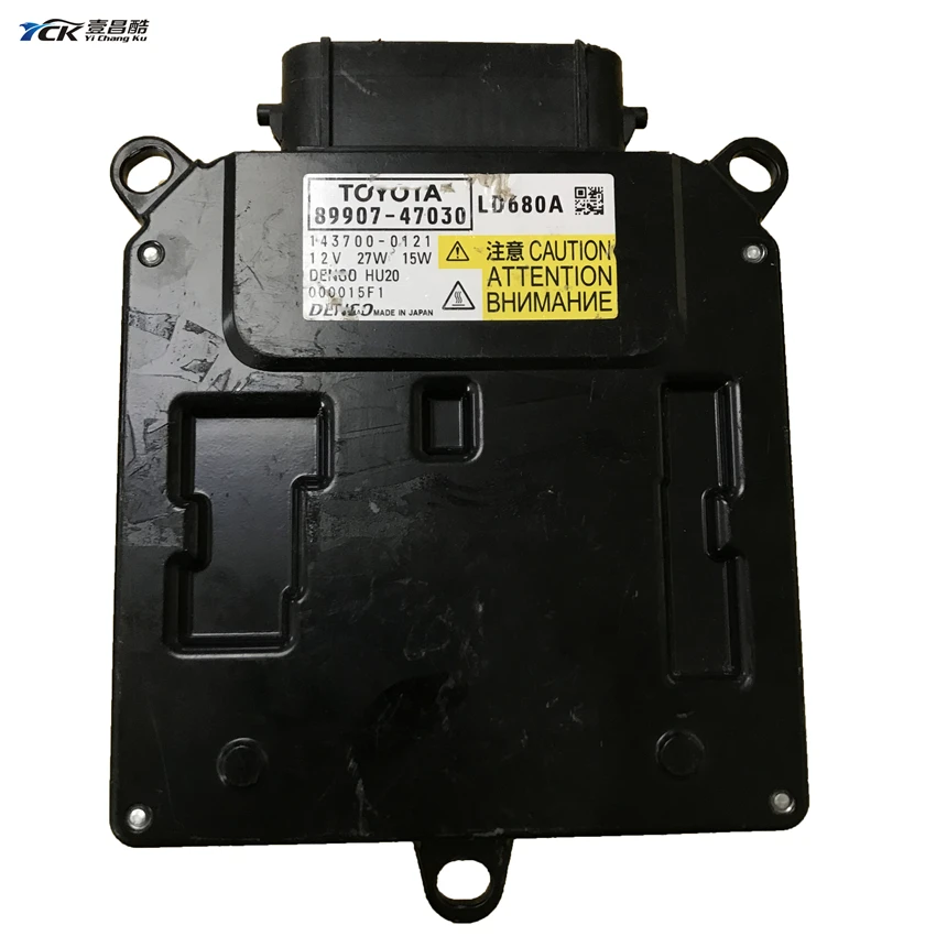 1X YCK 89907-47030 LD680A фар Светодиодный Управление модульный блок правой стороны 143700-0121 б/у лампы Автомобильные фары 12V 27W