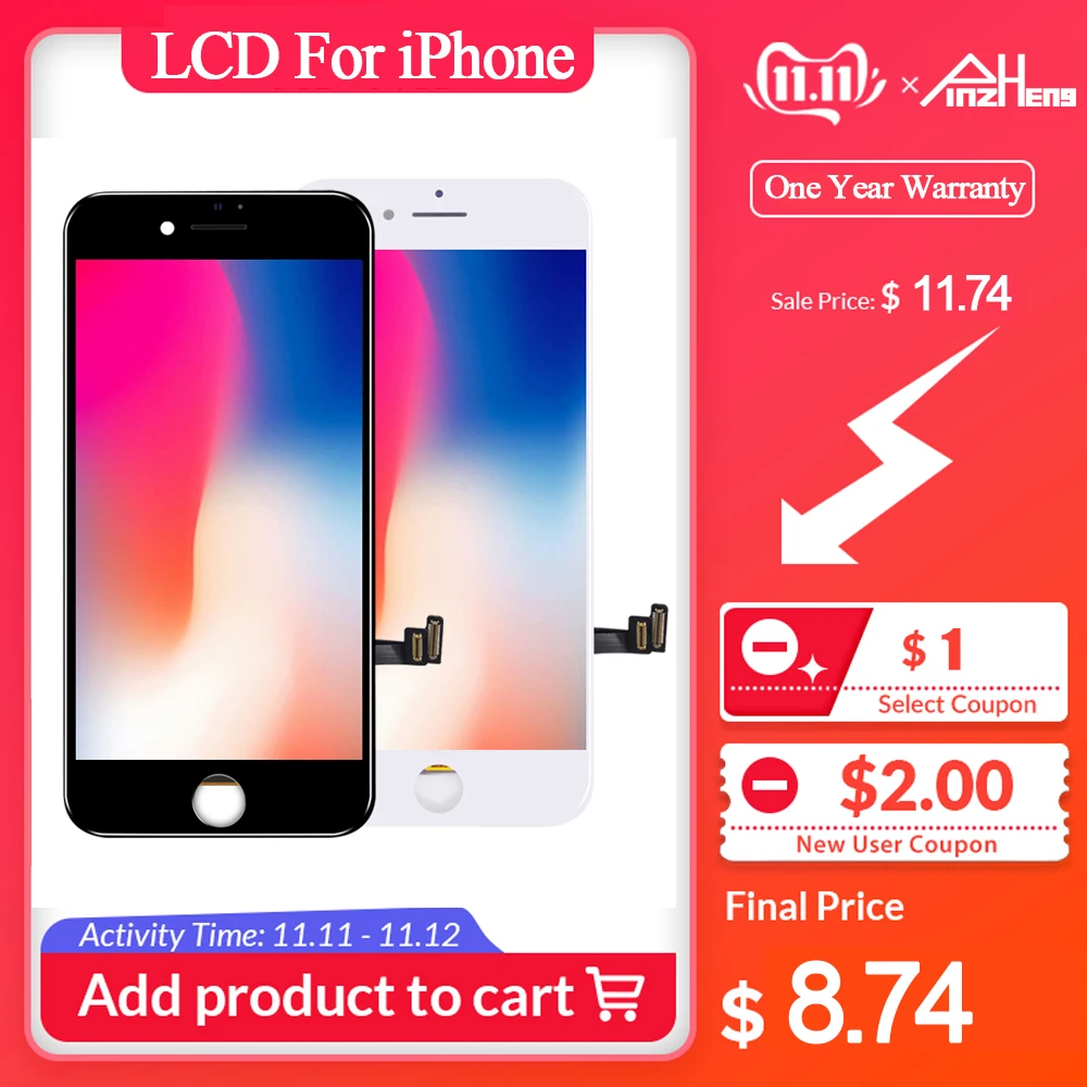 Günstige AAAA Original Bildschirm LCD Für iPhone 5 6 6s 7 8 Plus LCD Display Montage Digitizer Keine Tote Pixel mit 3D Touch Ersatz LCD
