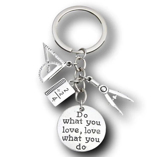 Job Occupation Keychain, Teacher Charm, Police Charm, Chef Charm, Nurse Charm-Do What You Love ,Love What You Do P383 J-Brown
