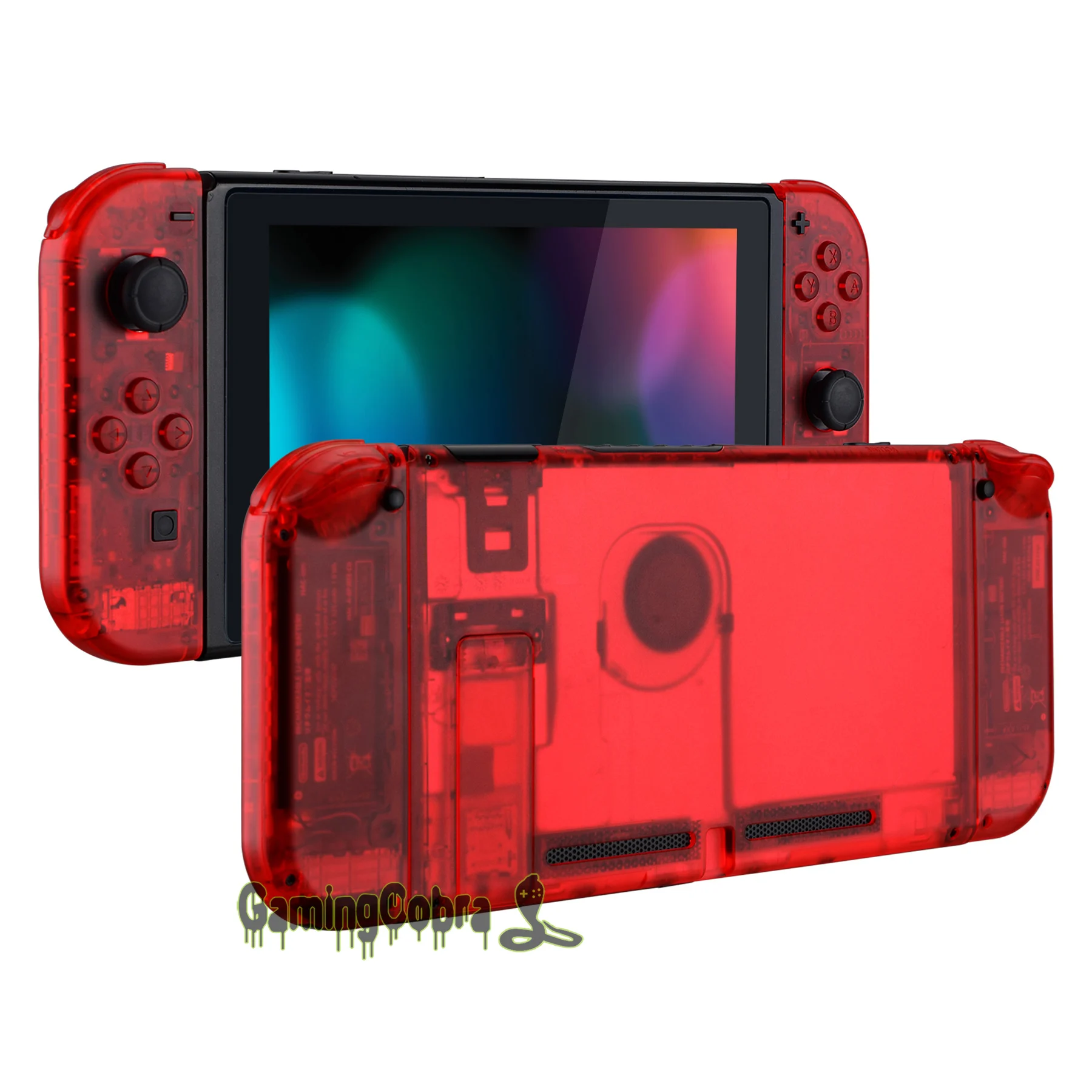 Traseira do Console Transparente com Escudo do Alojamento do Controlador com Botões para o Console do Interruptor de Nintendo Placa Interruptor Nintendo & Joy-con do de - Image 2