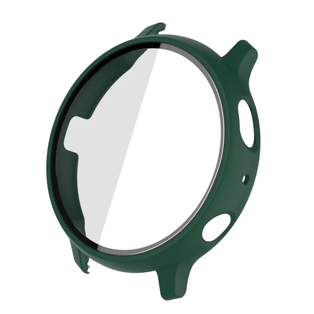 Glass Screen Pelicula Watch Case For Samsung Galaxy Active 2 40-44MM Cover Bumper Accessories clock Protector Smart Accessory ArmyGreen
