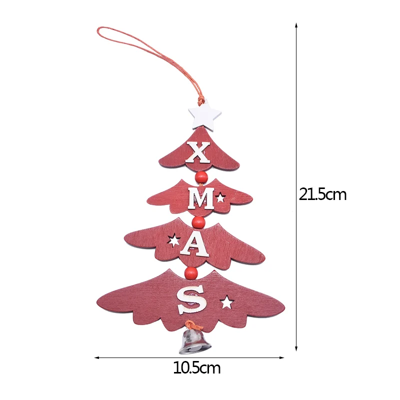 Деревянная Рождественская елка, Рождественский колокольчик, Деревянные Подвески, Рождественская елка, подвесное украшение, сделай сам,, новогодние, вечерние, домашний декор, подарки для детей