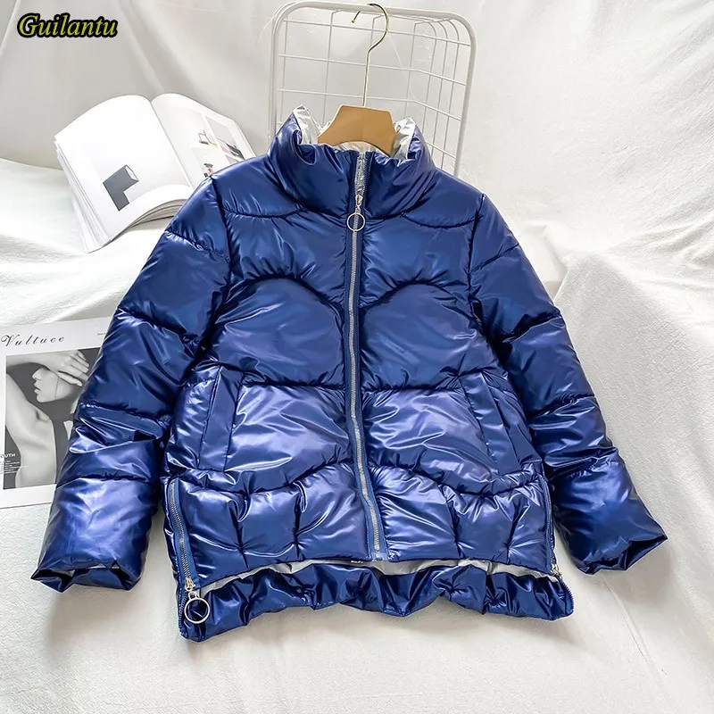 

Guilantu Winter Down Jacket Women Plus Size Black Parka Mujer Thick Cotton Padded Ladies Overcoat Stand Collar Short Coat Female