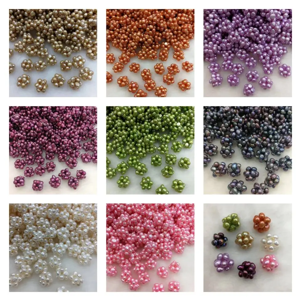 100% Freshwater Pearl Woven Ball DIY Handmade pearl Pendant for Women Settings 8 Colors Necklace Jewelry PB6 | Украшения и