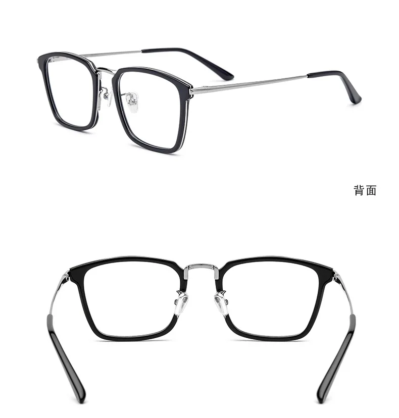

Belight Optical Acetate with Metal Classical Men Square Shape Prescription Eyeglasses Optical Spectacle Frame Eyewear 0042