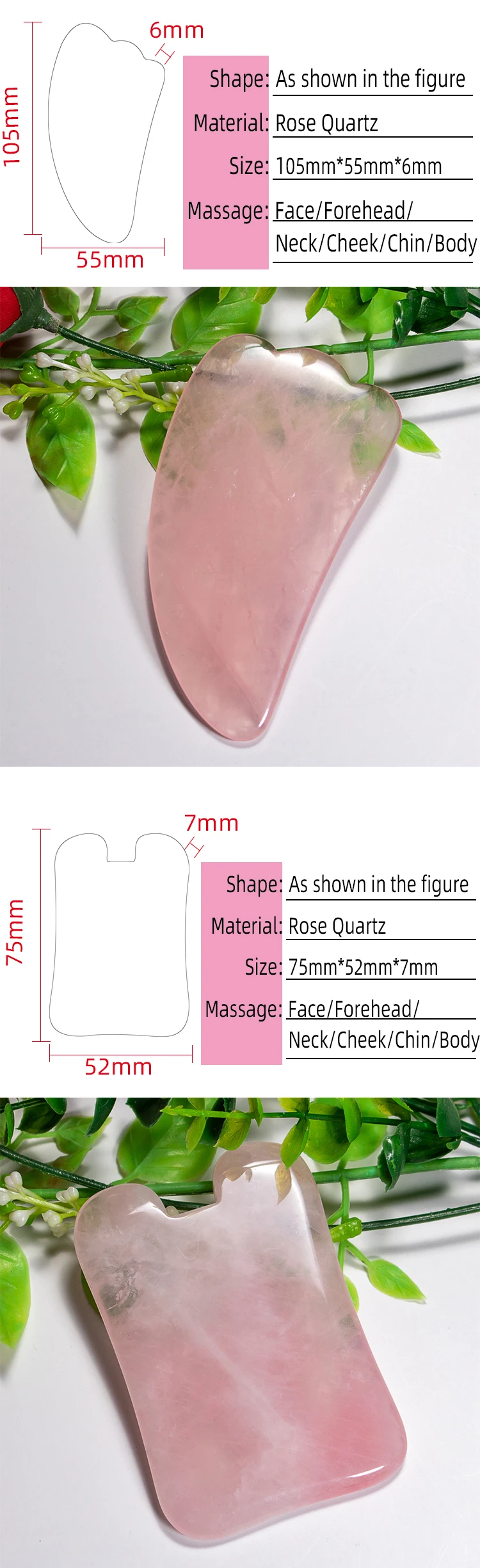 1Pc Portable Balls Rose Quartz Facial Massage Roller Globes Jade Device Tool Face Facial Massage Roller