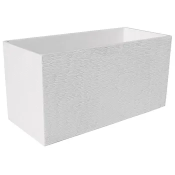 

Planter rectangular Pacific 118x49x65cm. Concrete lightened lifelike white color