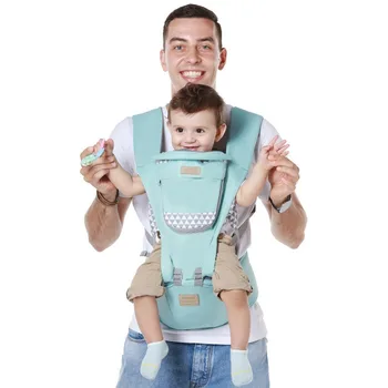 Multi-functional baby carrier summer breathable mesh front and rear dual-use baby hugs hold baby waist stool hold baby artifact teknum baby strap multi functional four seasons common front bracelet baby stool summer single stool hold baby artifact