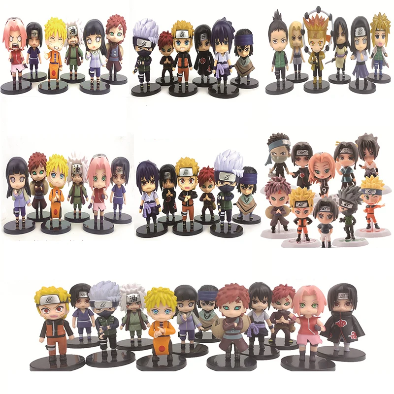 Аниме-фигурки narutoe экшн-фигурки из ПВХ Shippuden Hinata Sasuke Itachi Kakashi Gaara Jiraiya куклы игрушки