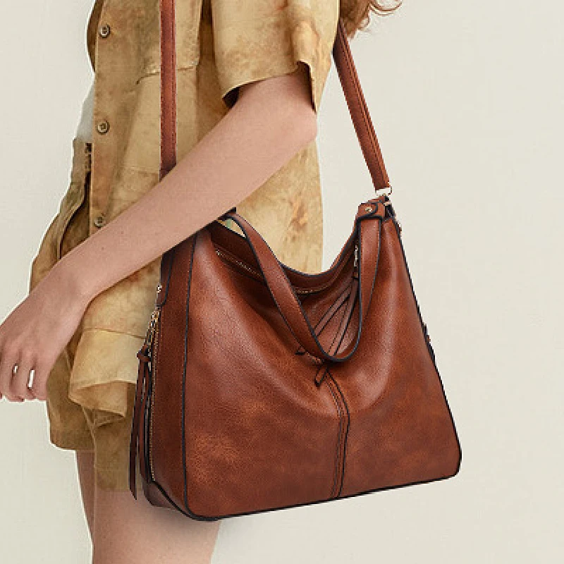 

Famous Brand Leather Women Handbags Fashion Luxury Female Shoulder Bags Vintage Bolsas Large Capacity Tote Bag Ladies 2020 New