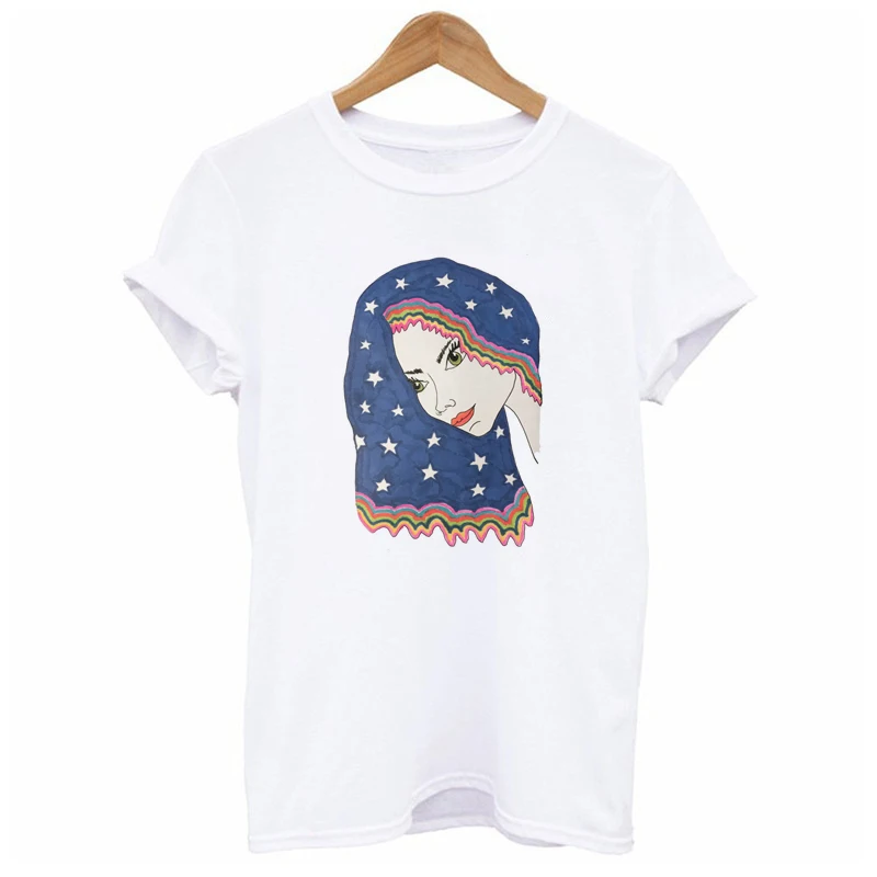 

New Women's T-shirt Women's T-shirt Printing Female Women's T-shirt Girl Tee Round-Neck Women's T-shirt