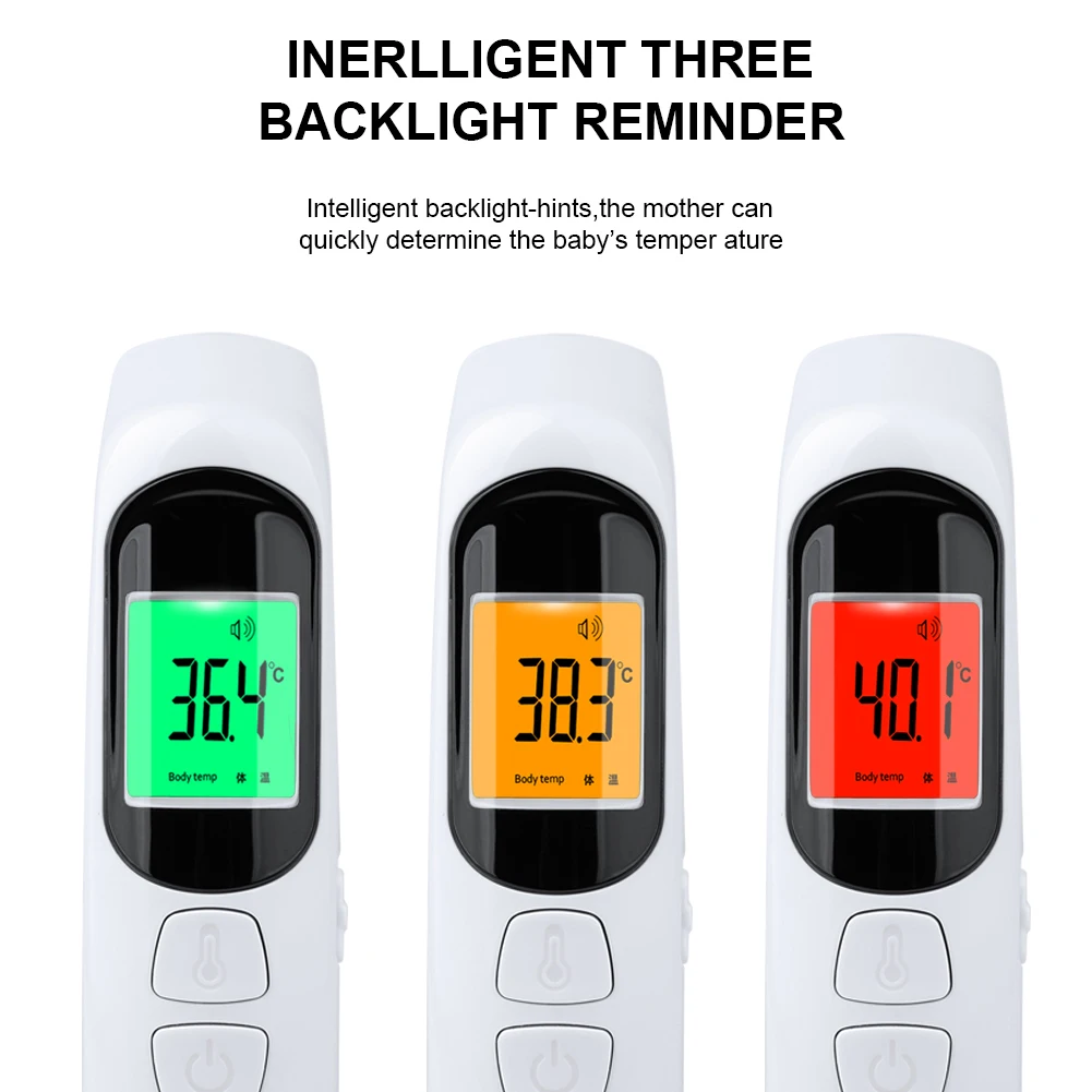 

In Stock Thermometer Infrared Digital Non-contact Forehead Infrared Thermometer Baby Adult LCD Backlight Termometro Infravermelh