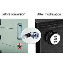 Zinc Alloy Convenient Password Security Coded Locks For Box Cabinet 3 Digit Code Combination Cabinet Lock zinc alloy bottle password lock combination lock wine stopper vacuum plug device preservation for furniture hardware