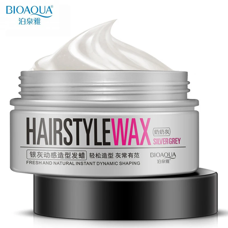 

Bioaqua Instant Hair Colour Pomades Waxes Gray Silver Ash Wax Hair Color Wax Mud Disposable Modeling Dye Cream Washable
