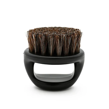 

1 Pcs Ring Design Horse Bristle Men Shaving Brush Plastic Portable Barber Beard Brushes Salon Face Cleaning Razor Brush(black)