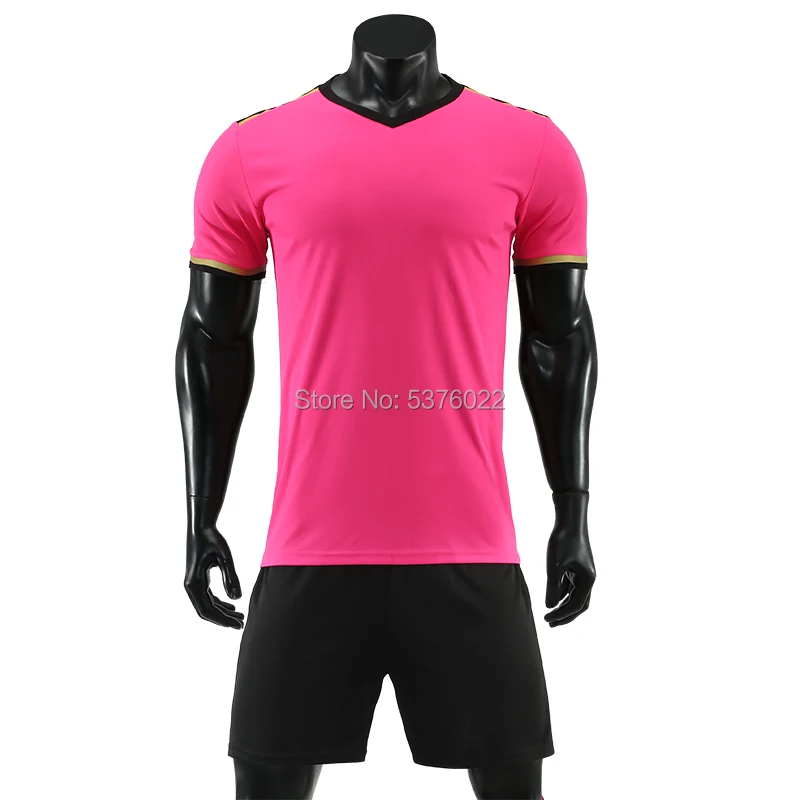 Мужская футболка с коротким рукавом оранжевый футболка для футбола для взрослых Розовая Футбольная форма для детей футболка для футбола спортивная футболка для мальчиков Набор DIY Имя OEM номер