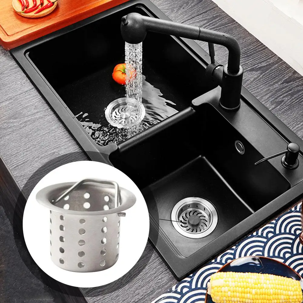 

Hot 304 stainless steel Kitchen Sink Drian Removable Deep Waste Basket/Strainer for Toilet Washbasin Lavabo kitchen tools