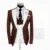 Новые Формальные Коричневые Мужские Деловые Костюмы 3 Штуки На Заказ Slim fit Жених Свадебный Костюм Обеденное Платье Смокинг Пиджак Жилет с брюками