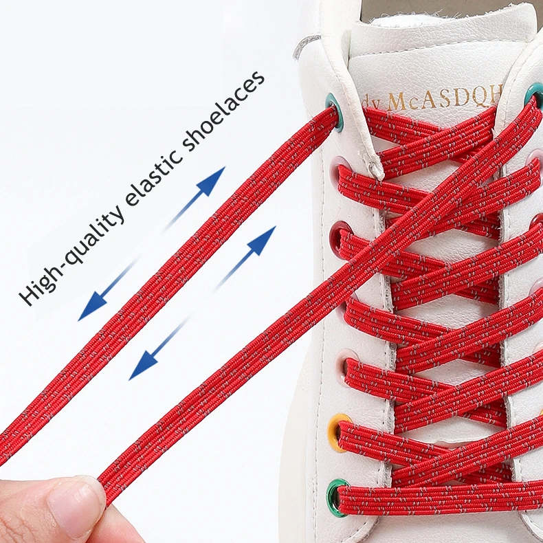 Reflective Elastic Laces without ties Shoelaces for Sneakers No