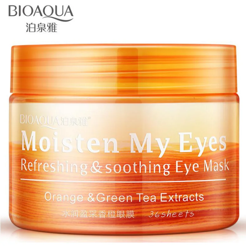 BIOAQUA Orange Moisturizing Eye Mask Vitamin C Refreshing Soothing Nourish Moisturizing Gentle Women Eye Care 36Pcs