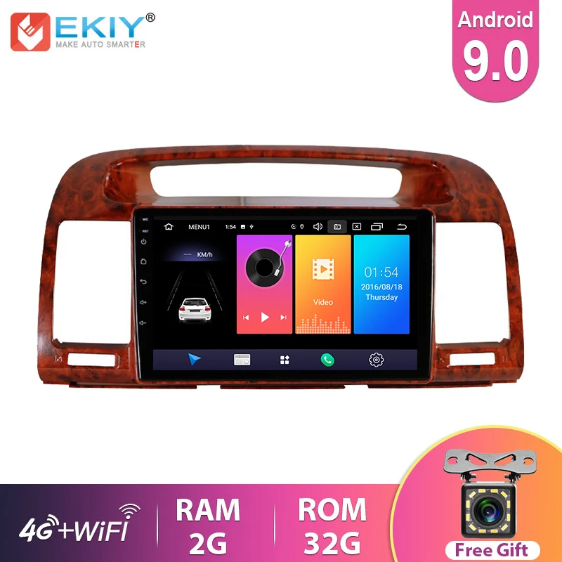 EKIY 9 ''IPS Android 0 автомобильное радио для Toyota Camry 2002-2006 навигация GPS