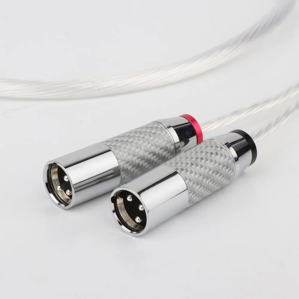 Preffair X402EL 11Cores OCC Silver Plated Audio Cable 4 Pin XLR Male to 2x 3 Pin XLR Male Balanced cable Headphone Audio Adapter