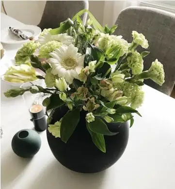 black 10cm Скандинавская керамическая ваза сферические Morandi ремесла украшения журнальный столик украшение стола ваза произведение искусства украшение гостиной - Цвет: black 10cm