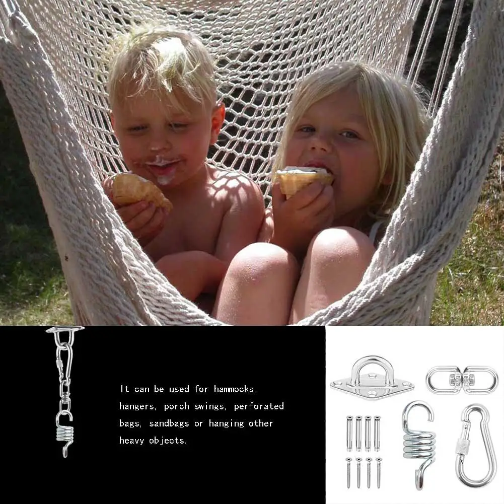 

Hammock Chair Hanging Accessories Kit Spring+Swivel Hooks+Ceiling Mount