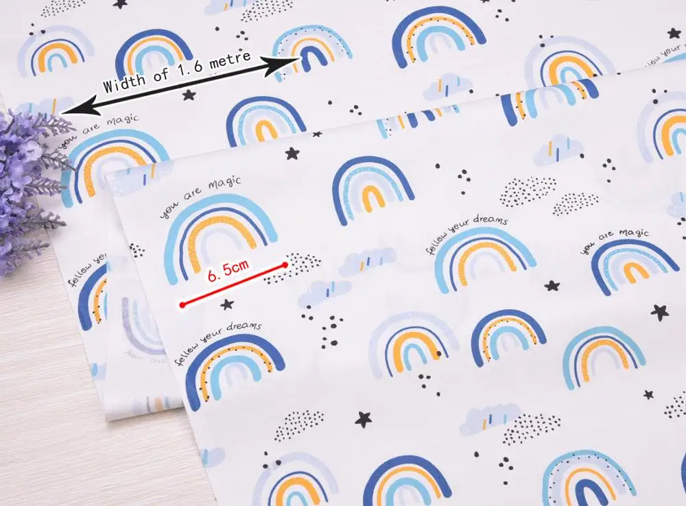 Cotton Fabric for DIY Sewing Craft, Patchwork Quilting, Fat Quarter Tecido Clothes, Tilda, Baby Sheet Textiles, Bear Hot Air Bal - 5