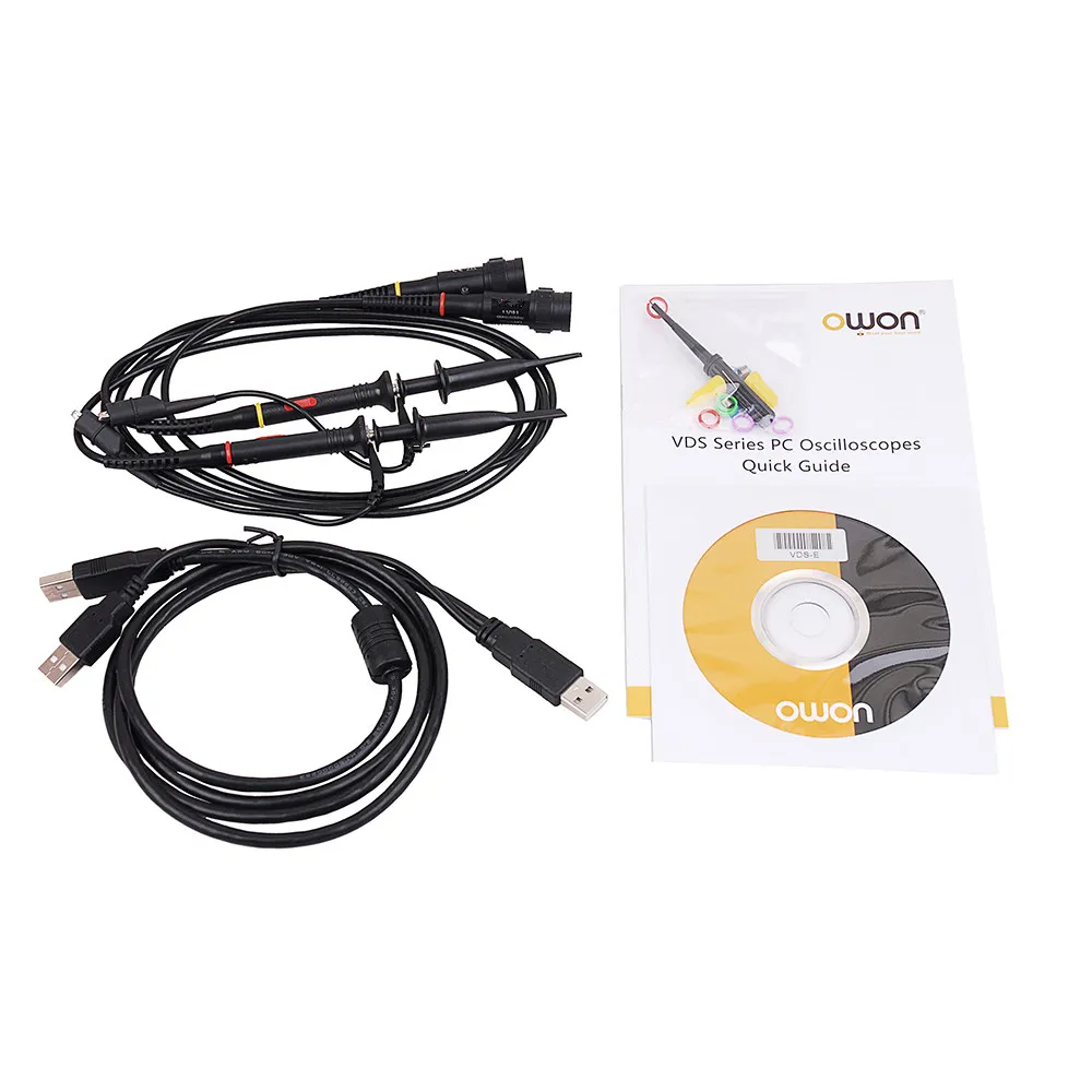 OWON VDS1022/VDS1022I 25 МГц 100MSa/s частота дискретизации 2/ 4 канала цифровой осциллограф для