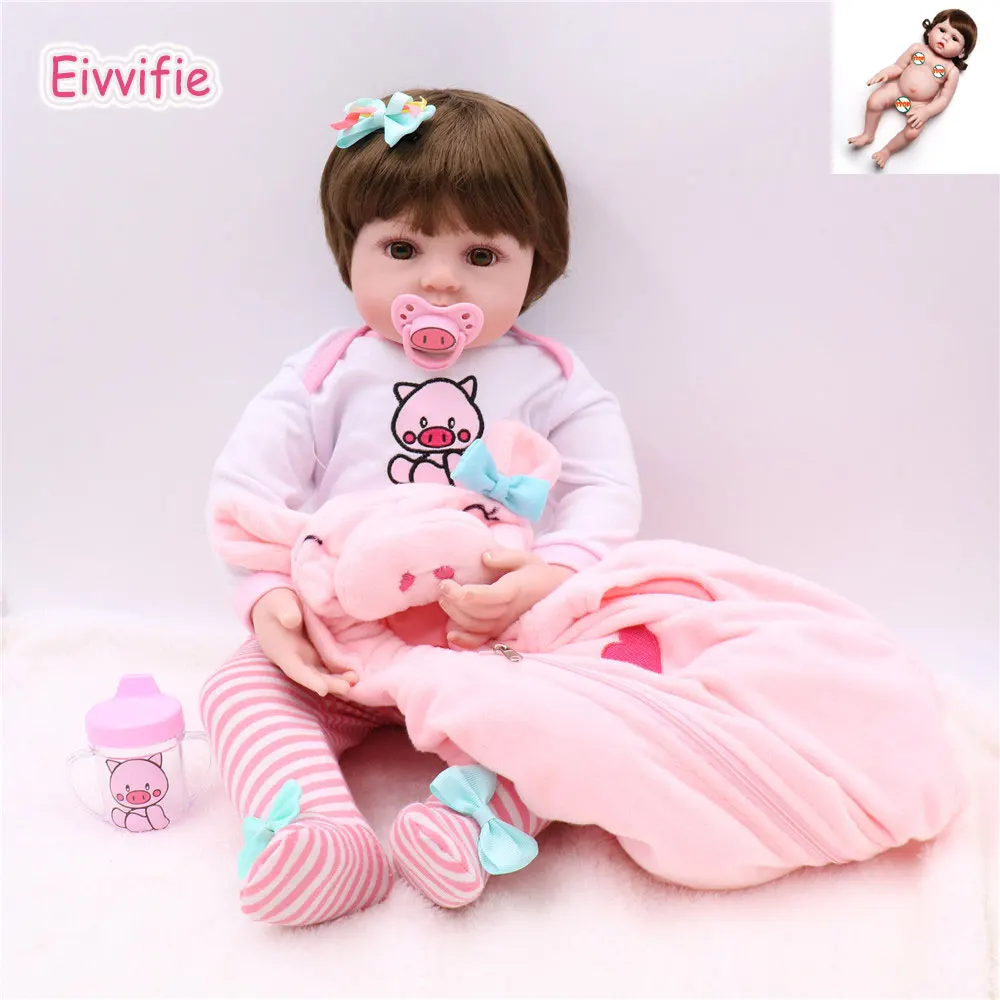 48 см Bebe Reborn девушка baby doll для всего тела Силиконовые Реалистичные малышей