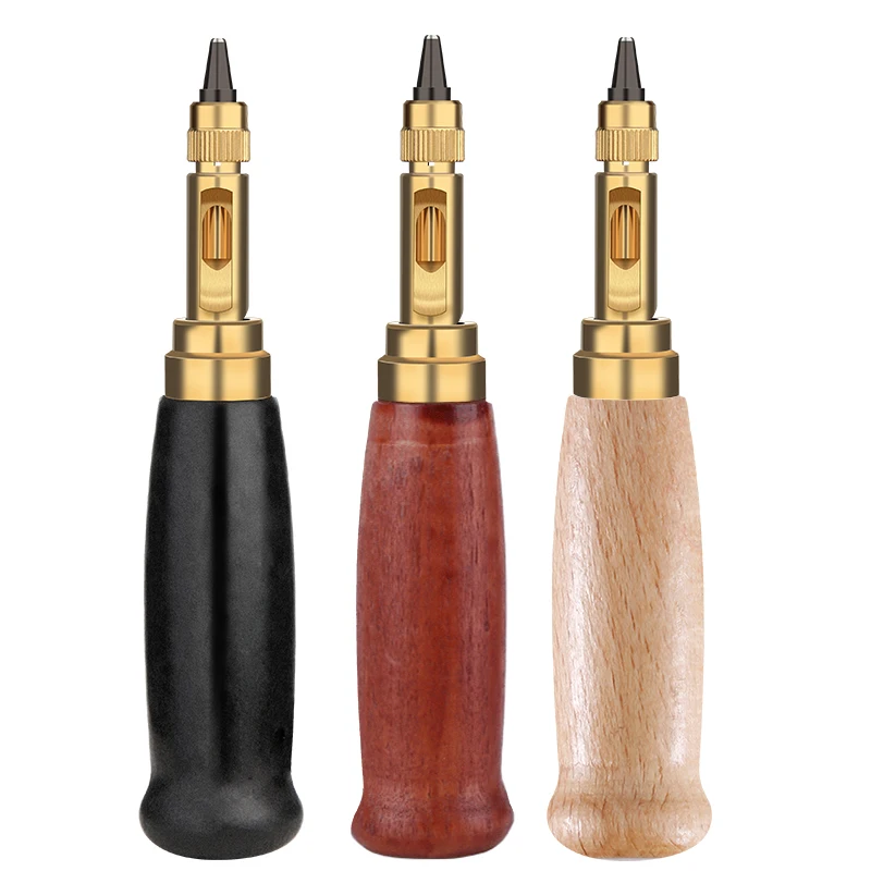 

KAOBUY 2023 Automatic Belts Punch Replaceable Long Mute Rotary Punching Punchers Leather Craft Tools + 6pcs For Drop Shipping