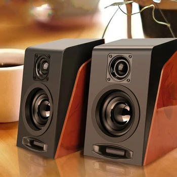 

Music Center USB Wired Wooden Combination Speakers Computer Speakers Bass Stereo Music Player Subwoofer Sound Box For TV PC
