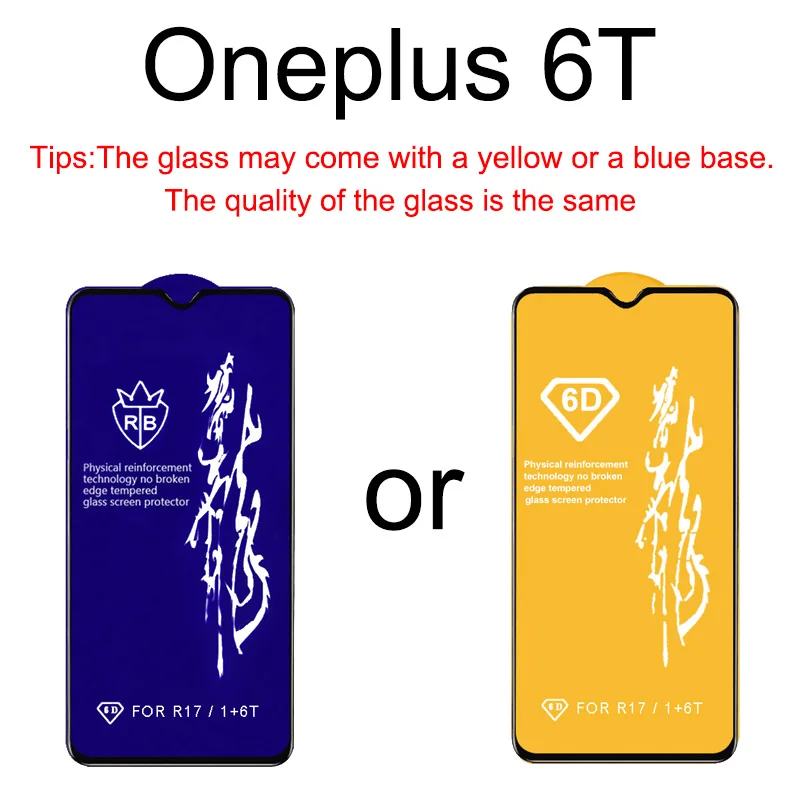 6D стекло для Oneplus 7t 7 Pro 6t 6 5t 5 Защита экрана One Plus 7 7pro Oneplus7 5D закаленное стекло для Oneplus 7t 7 Pro 6t 6 5t - Цвет: for Oneplus 6T
