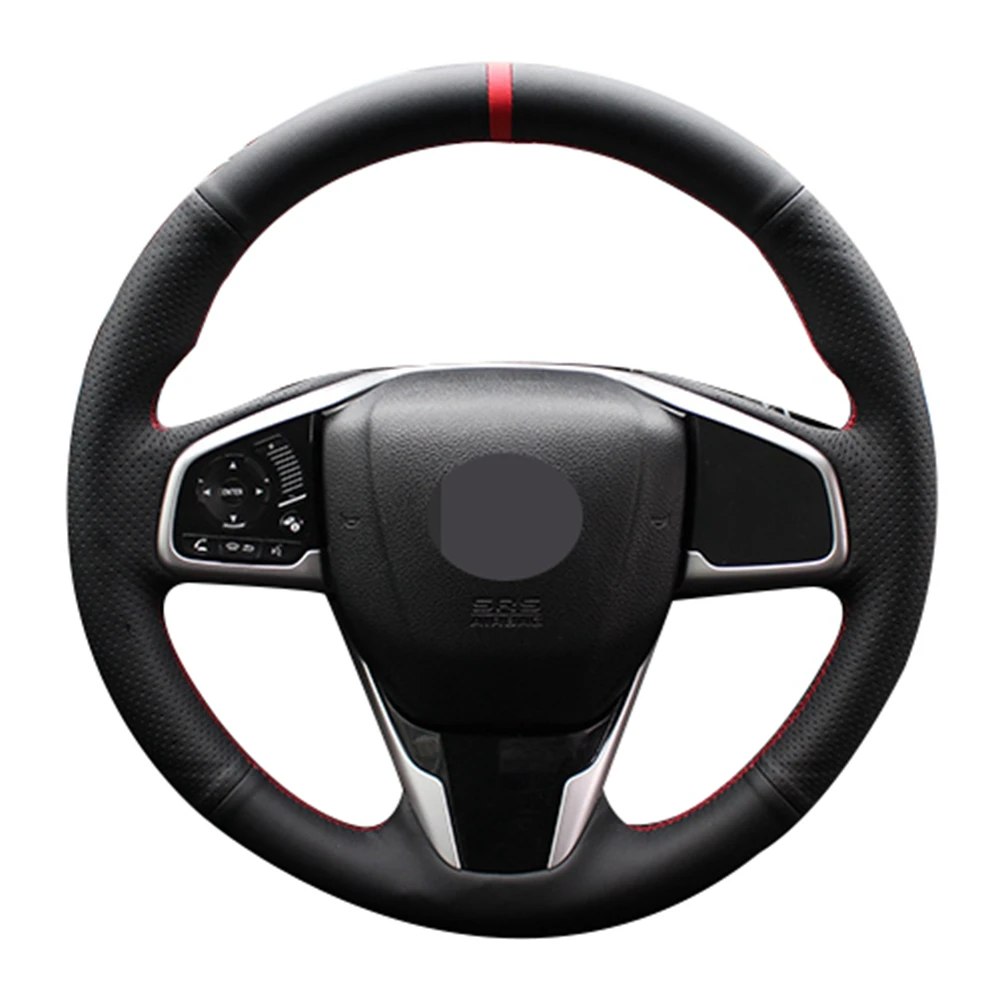 

Anti-Slip Black Genuine Leather Car Steering Wheel Cover For Honda Civic 10 2016-2019 CRV CR-V 2017-2019 Clarity 2016-2018