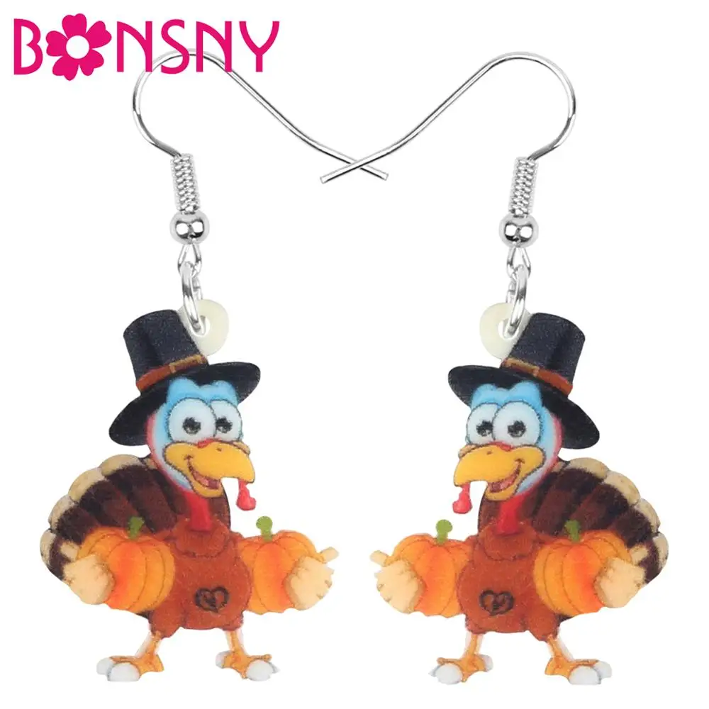 Акриловые украшения Bonsny в стиле аниме на День Благодарения индейка курица тыква